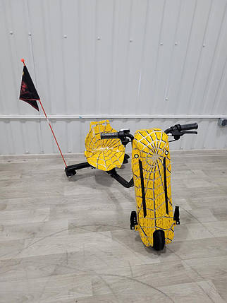 Електроскутер триколісний для райдерів Дрифт-карт Windtech Drift Cart 8 ⁇ Crazy Bug жовтий павук, фото 3