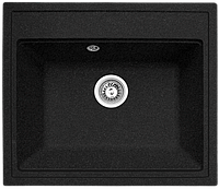 Кам'яна кухонна мийка чорна з отвором, гранітна мийка для кухні чорного кольору зі штучного каменю