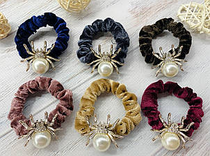 Гумки для волосся Ø5 см оксамит кольорові 12 шт/уп.