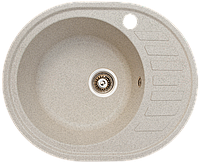 Кам'яна кухонна мийка тера з отвором, гранітна мийка для кухні теракотового кольору зі штучного каменю