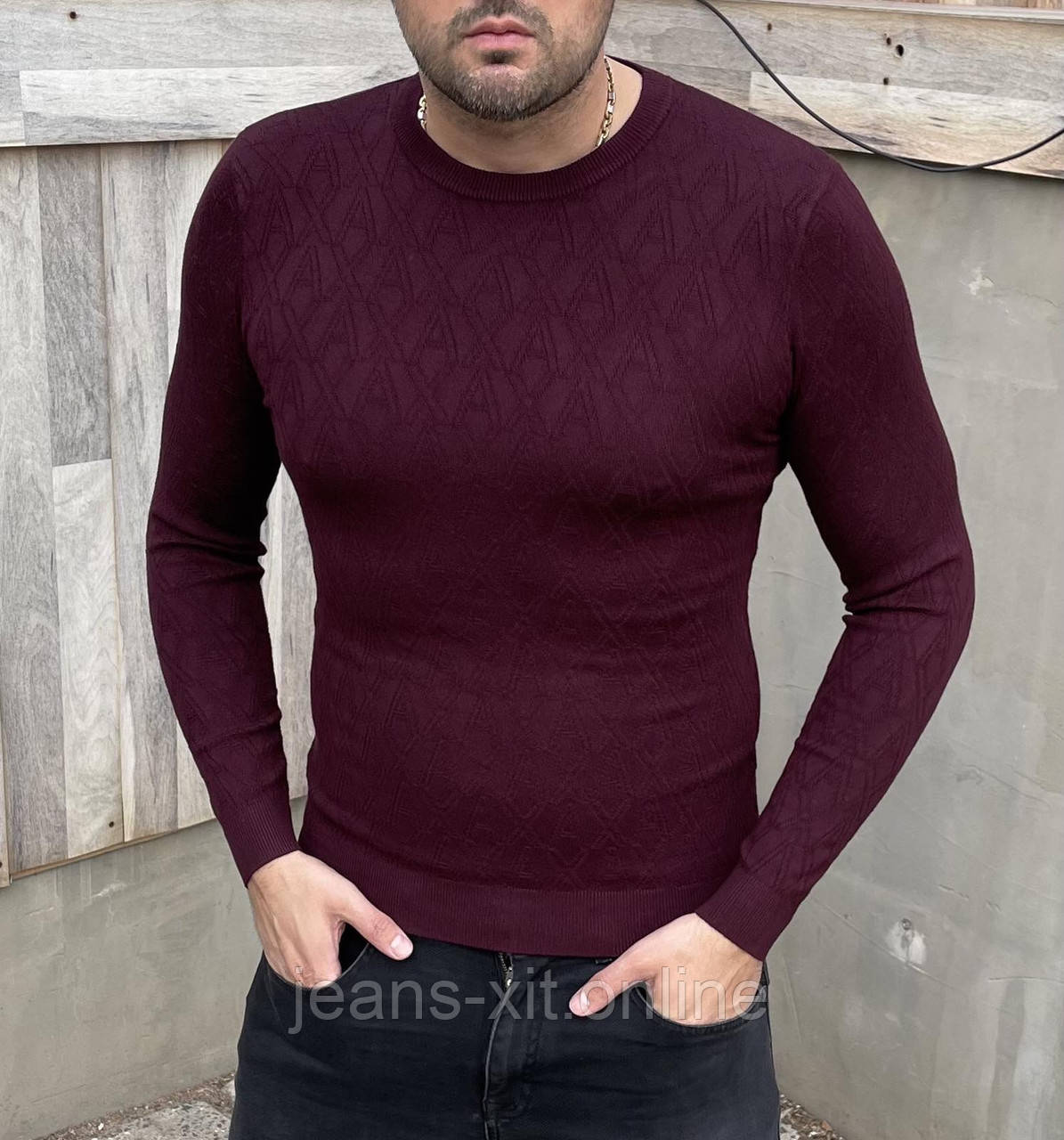 Светр Чол. 2XL(р) бордо 338005 Armani КНР Осінь-D
