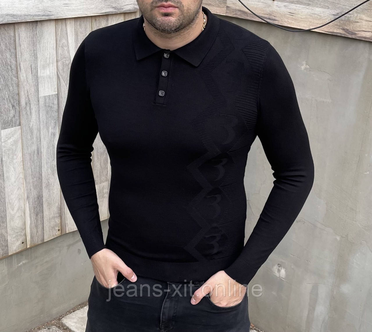 Светр Чол. 2XL(р) темно-синій 337057 Billionaire КНР Осінь-D 2XL, чорний