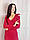 Жіноче плаття з трикотажу в рубчик Poliit 8847 бордовий 36, фото 6