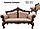 Кушетка банкетка софа диванчик Палермо ручної роботи в стилі бароко, фото 2