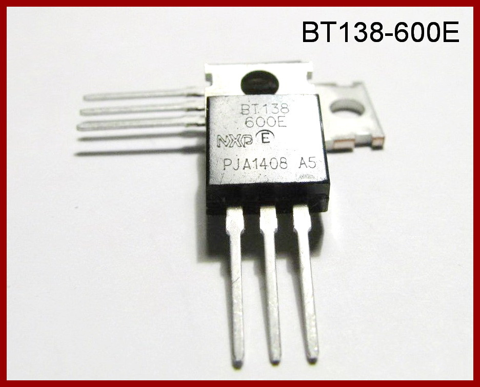 BT138-600E, симистор, 600V, 12A.