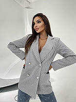 Стильний піджак із пальтової тканини на підкладці на ґудзиках, фото 2