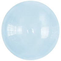 Кулька Bubble (Бабл) КНР 24"(60 см) Прозора блакитна