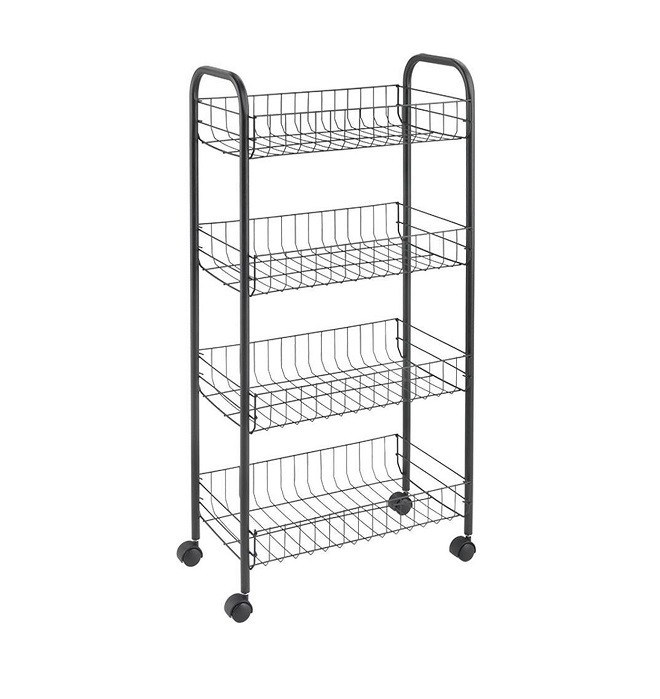 Етажерка METALTEX ASCONA LAVA 4 рівня 41x23x84 см чорне покриття Touch-Therm (344504)