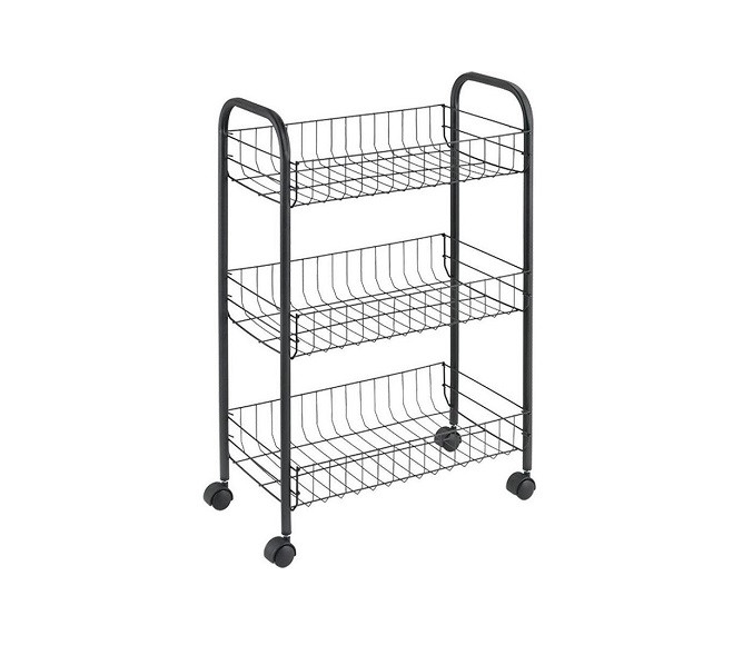 Етажерка METALTEX LUGANO LAVA 3 рівня 41x23x63 см чорне покриття Touch-Therm (344503)