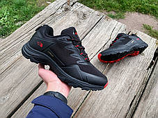 Чоловічі утеплені кросівки The North Face Gore-Tex чорні з червоним, фото 3