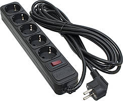 Фільтр-подовжувач мережевий Patron 5 м 5 розеток black (SP-1055)