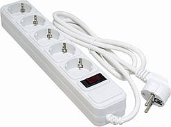 Фільтр-подовжувач мережевий Patron 5 м 5 розеток white (SP-1055W)