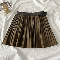 Женская плиссированная юбка солнце короткая (р.42, 44) 68si515 L, Чёрный