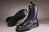 Кожаные зимние ботинки берцы Dr. Martens Black Leather, фото 6