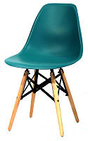 Стул Nik XXL Eames DSW зеленый 02 (бирюзовый) на буковых ножках с укрепленными перемычками, код 8516