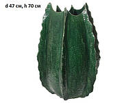 Ваза напольная керамическая Shishi "Агава", зеленая; d 47 см, h 70 см