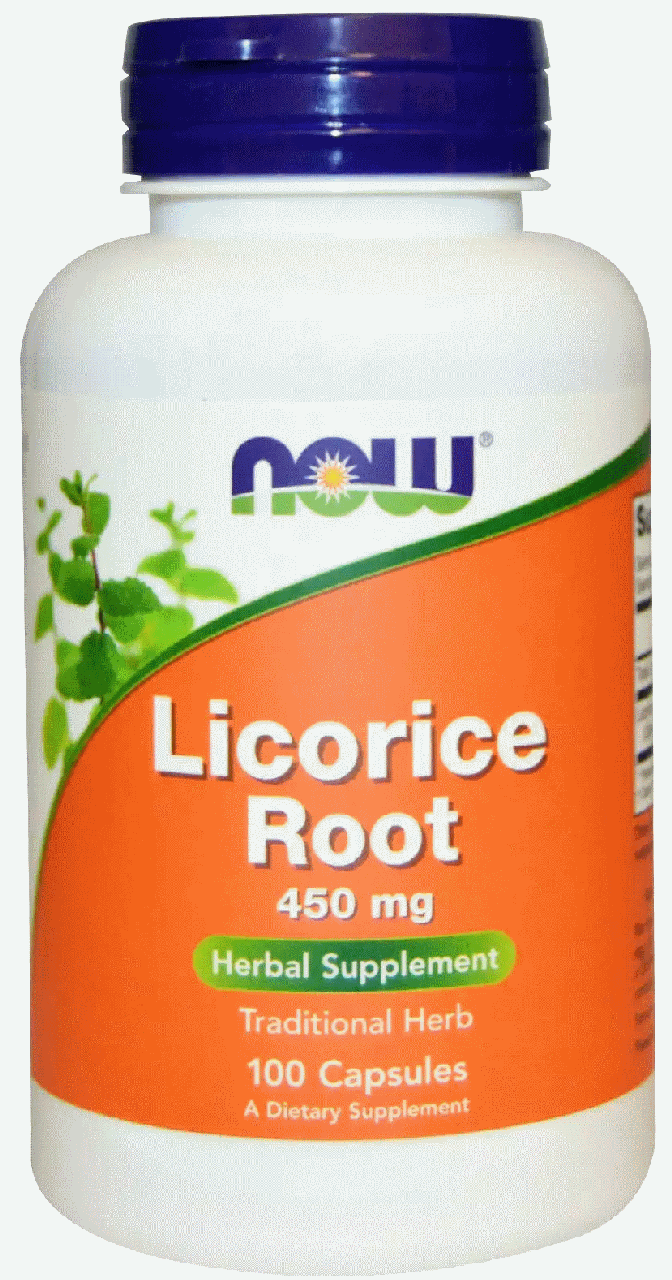 Корінь солодки Now Foods Licorice Root 450mg 100 caps