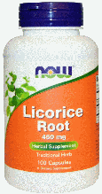 Корінь солодки Now Foods Licorice Root 450mg 100 caps