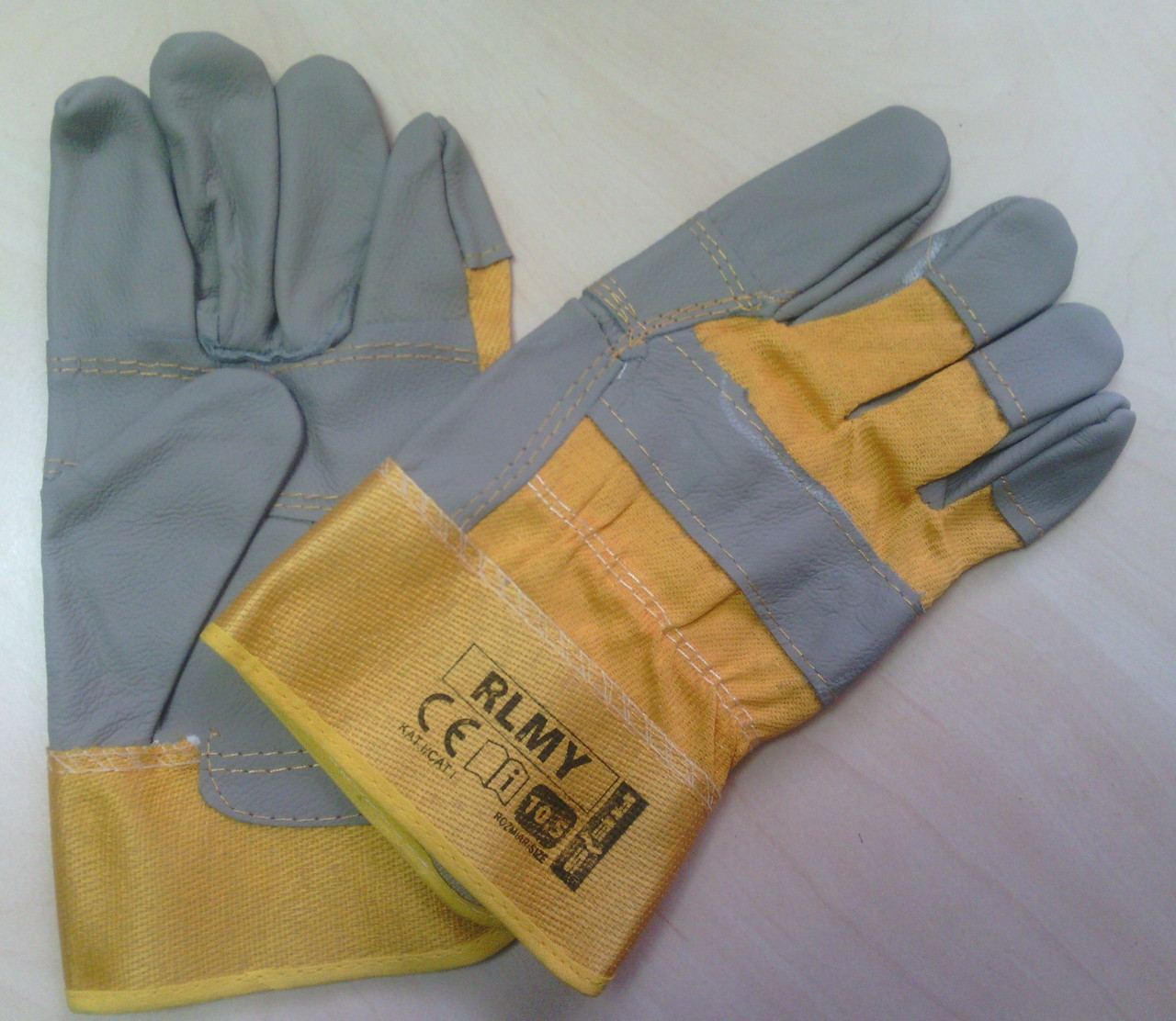 Рукавиці робочі шкіряні з твердим манжетом RLMY