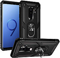 Чехол Shield для Samsung Galaxy S9 Plus / G965 Бампер противоударный с кольцом Black