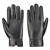 Чоловічі шкіряні рукавички Betlewski (GLM-LG-3) - чорні