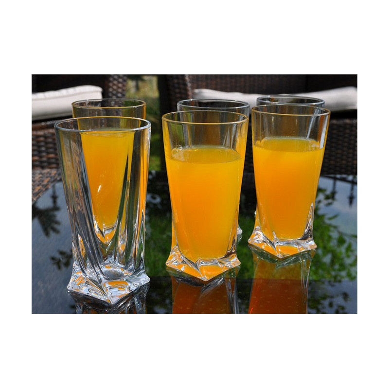 Набір склянок для води Bohemia Quadro. 350мл-6шт 166086, фото 1