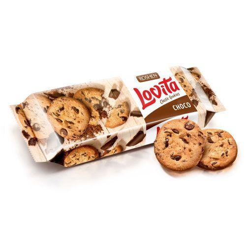 6011-печиво Ловіта зі шматочками шоколадної глазурі 150 г. РОШЕН