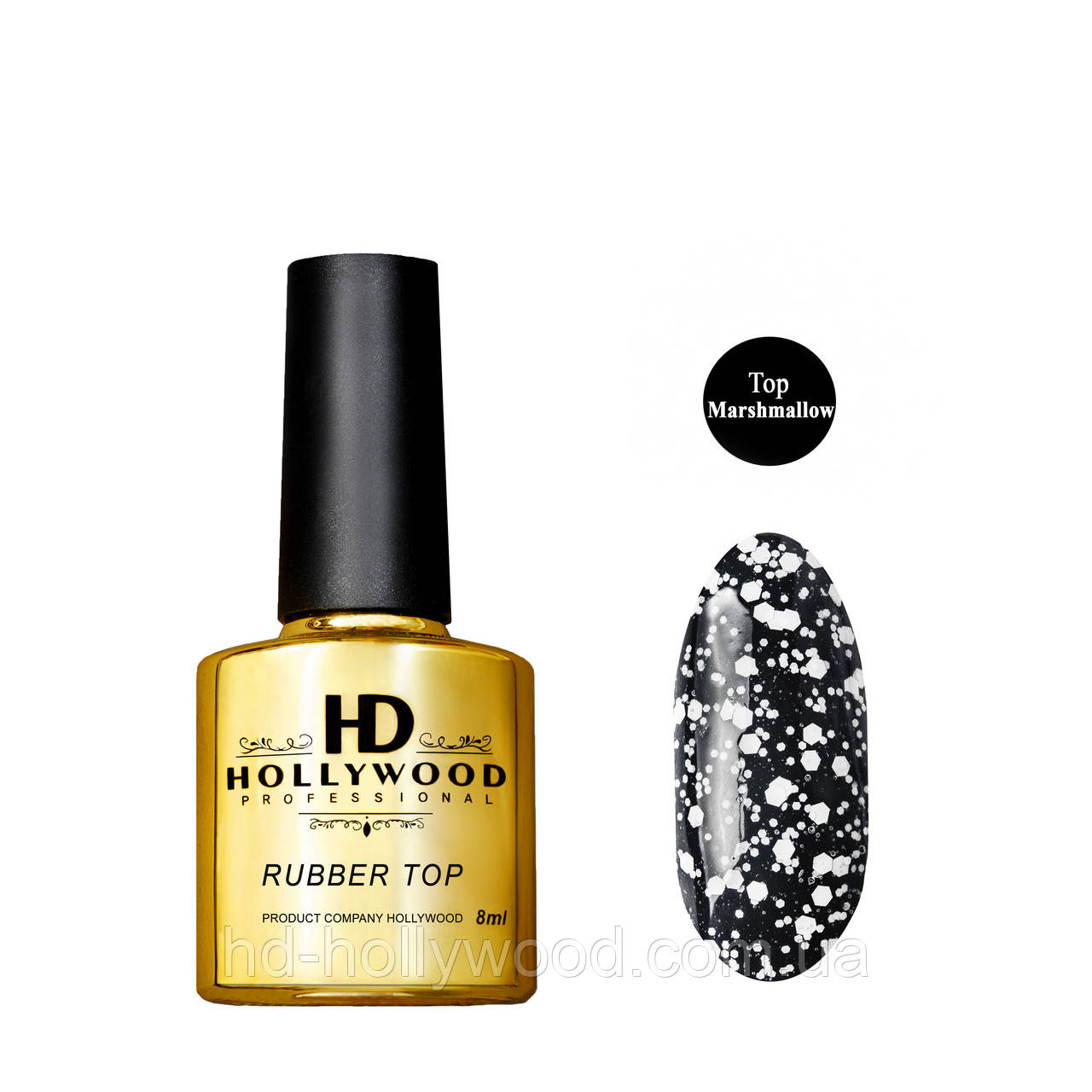 Топ Каучуковий Маршмеллоу Rubbber Top Густий No Wipe HD Hollywood 8 мл, фото 1