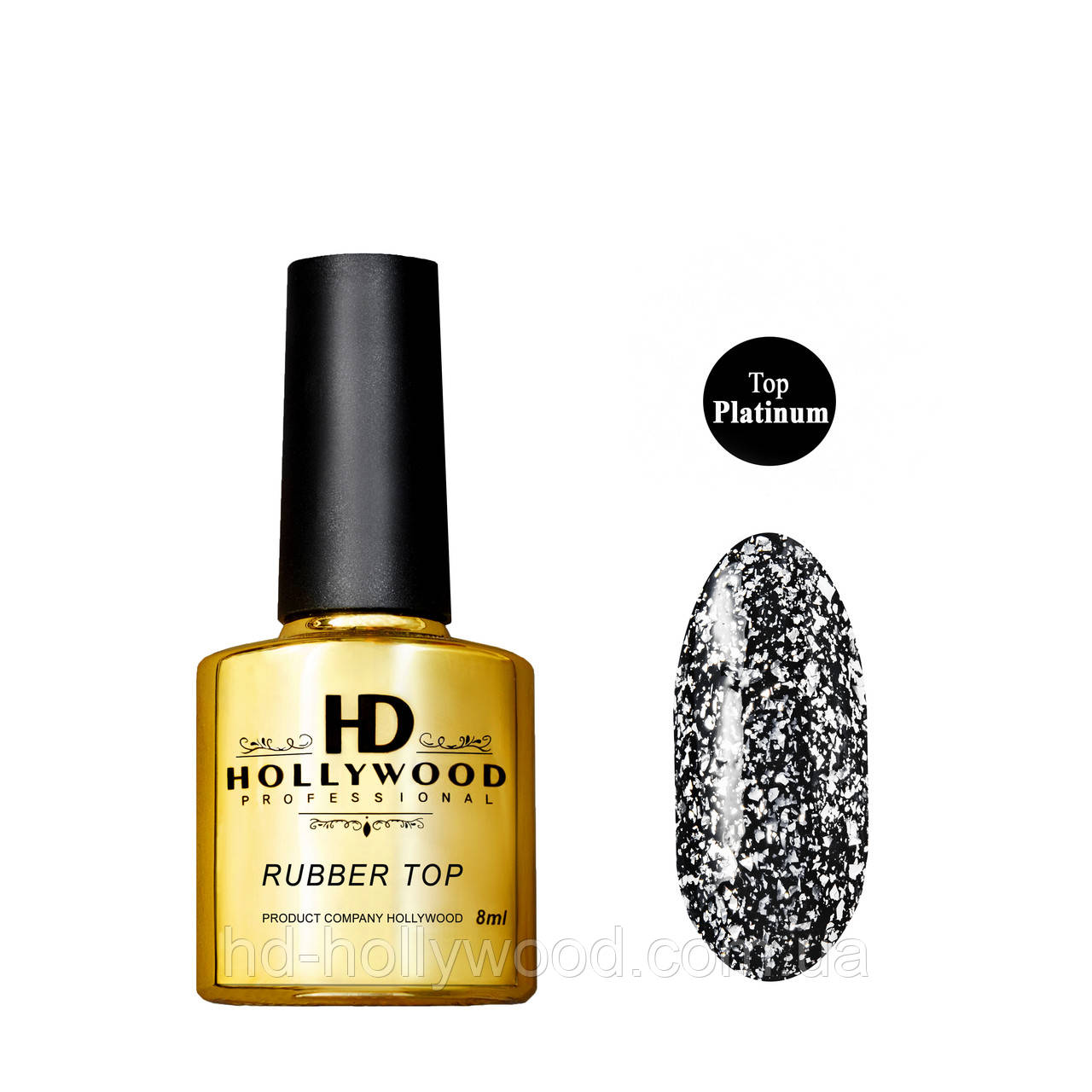 Топ Каучуковий Платинум Rubber Top Густий No Wipe HD Hollywood 8 мл, фото 1