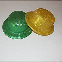 Блискучий зелений карнавальний капелюх для фотосесії на день народження 5032