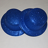 Блискучий синій карнавальний капелюх для фотосесії на день народження 5033, фото 3