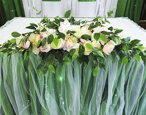Спідниця для весільного столу - Білий Фатин (500см), фото 2