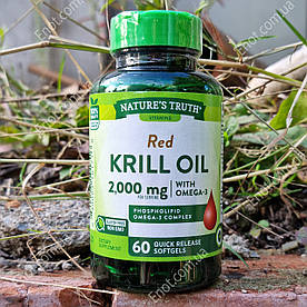 Жирні кислоти Nature's Truth Krill Oil 2000 мг на порцію (Масло Кріля) 60 гелевих капсул