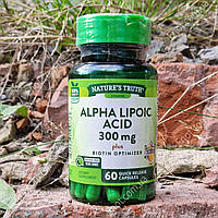 Альфа-липоевая кислота + Биотин Nature's Truth Alpha Lipoic Acid 300 mg plus Biotin 60 капсул