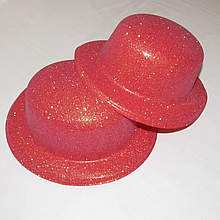 Блискучий червоний карнавальний капелюх для фотосесії на день народження 5036