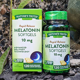 Мелатонін Nature's Truth Melatonin Softgels 10 мг 120 рідких гелевих капсул