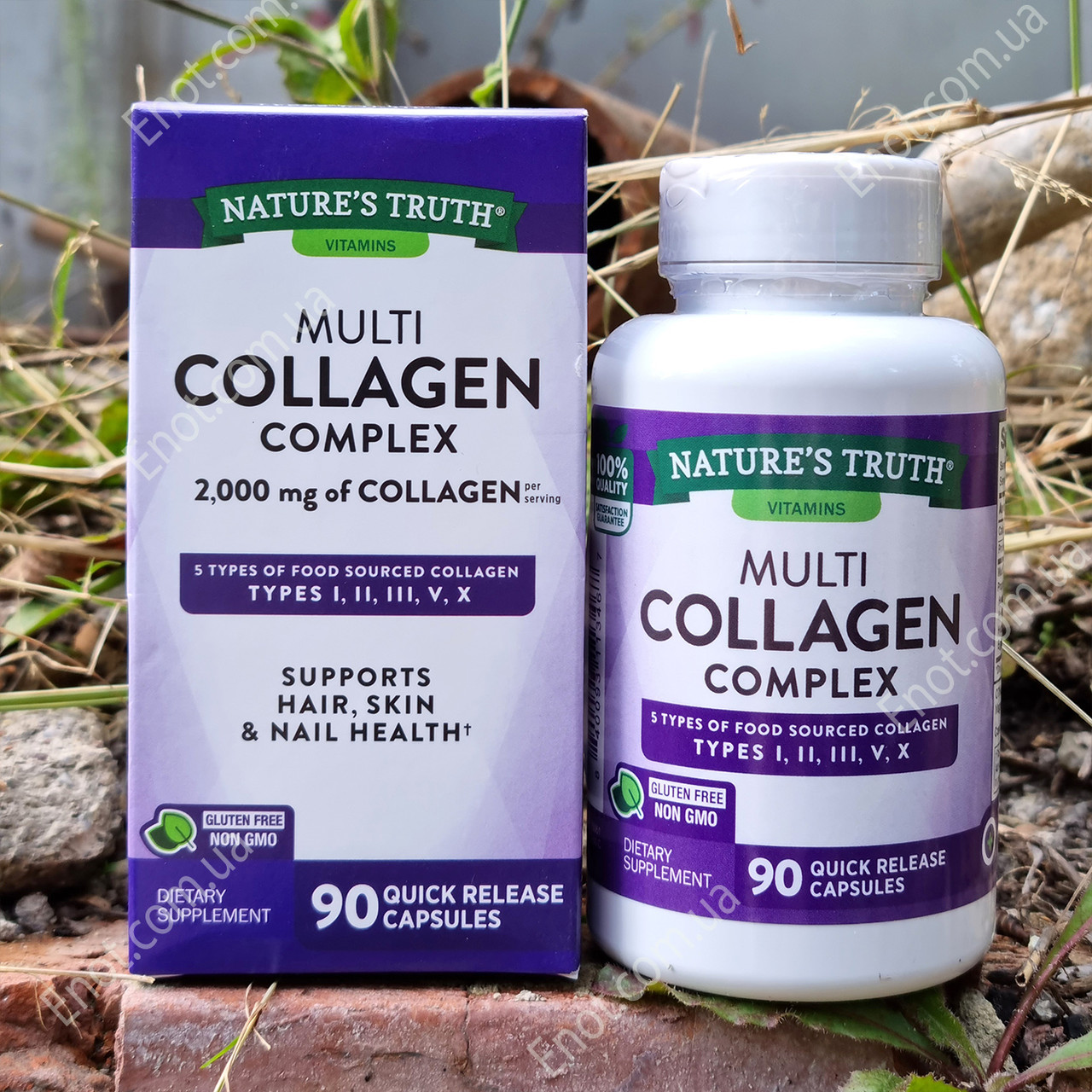Колаген Nature's Truth Multi Collagen Complex 2000 мг на порцію 90 капсул (Тип I, II, III, V, X)