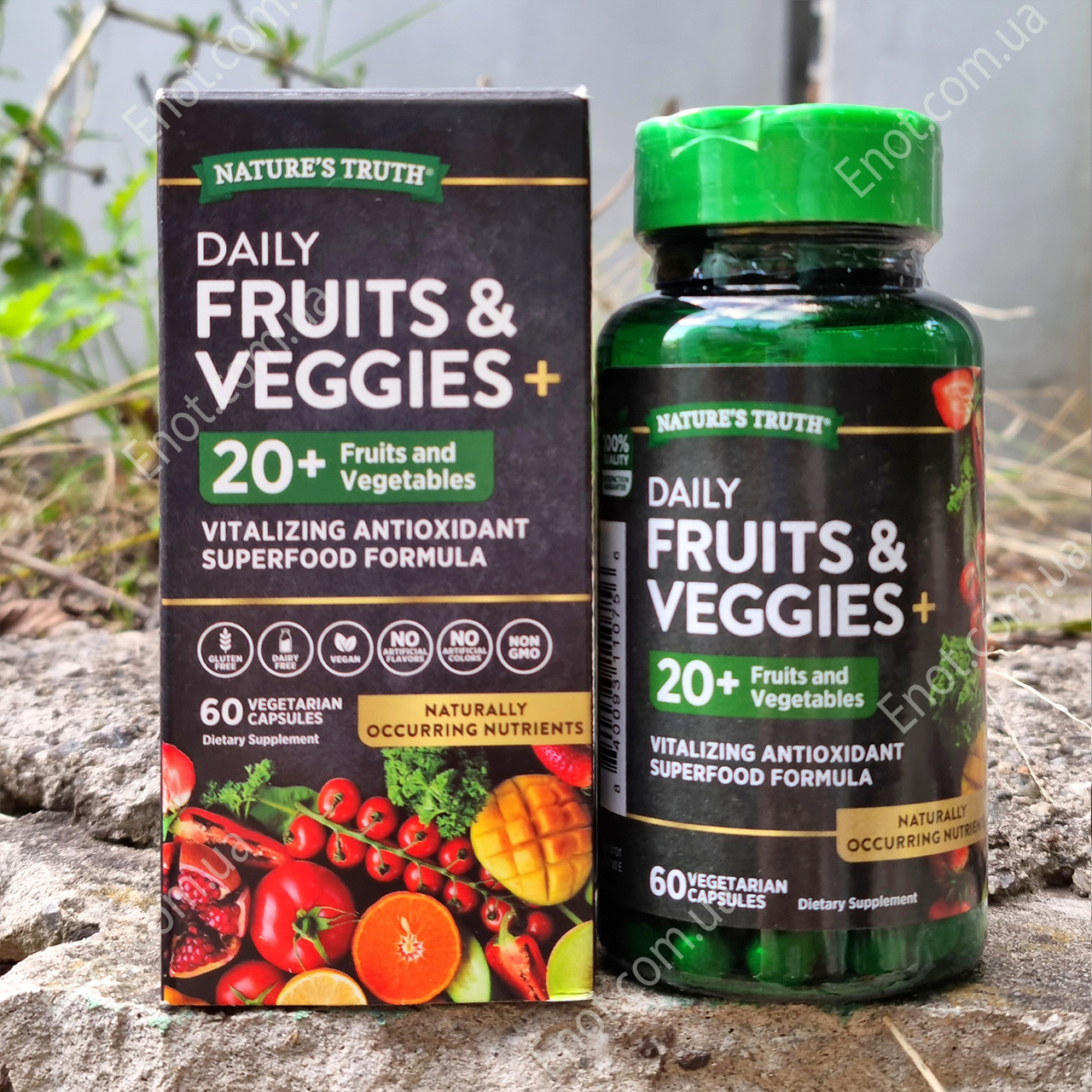 Овочі і фрукти Nature's Truth Daily Fruits & Veggies 20+ (більш 20 видів) 60 вегетаріанських капсул