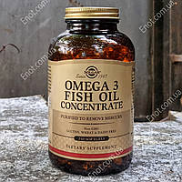 Рыбий жир SOLGAR Omega 3 Fish Oil Concentrate (Омега-3) 240 гелевых капсул