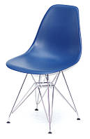 Стул Nik Chrom ML голубой 54 (синий 54) на хромированных ножках, дизайн Eames DSR Eiffel Leg