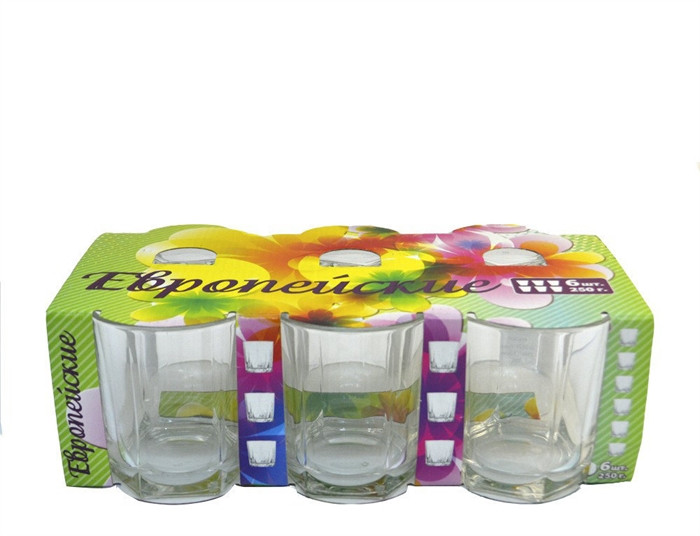 Набір склянок ОСБ Європейський 250 мл 6 шт (8304), фото 1