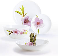 Столовий сервіз Luminarc Water Color з рожевою орхідеєю 19 предметів (P7080)