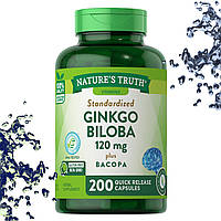 Гинкго Билоба + Бакопа Nature's Truth Ginkgo Biloba plus Bacopa 120 мг 200 капсул
