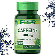 Енергетична добавка Nature's Truth Caffeine 200 мг plus Green Tea extract (Кофеїн,Зелений чай)120 таблеток