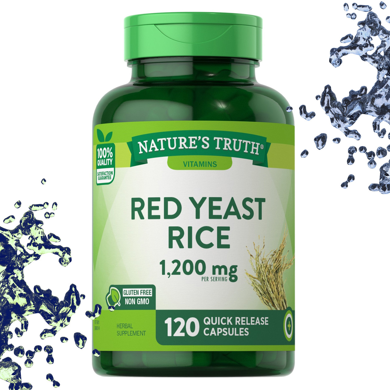 Красный дрожжевой рис Nature's Truth Red Yeast Rice 1200 мг на порцию 120 капсул - фото 1 - id-p1487701785