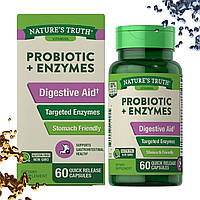 Пробиотик + Энзимы Nature's Truth Probiotic + Enzymes (с ферментами) 60 капсул