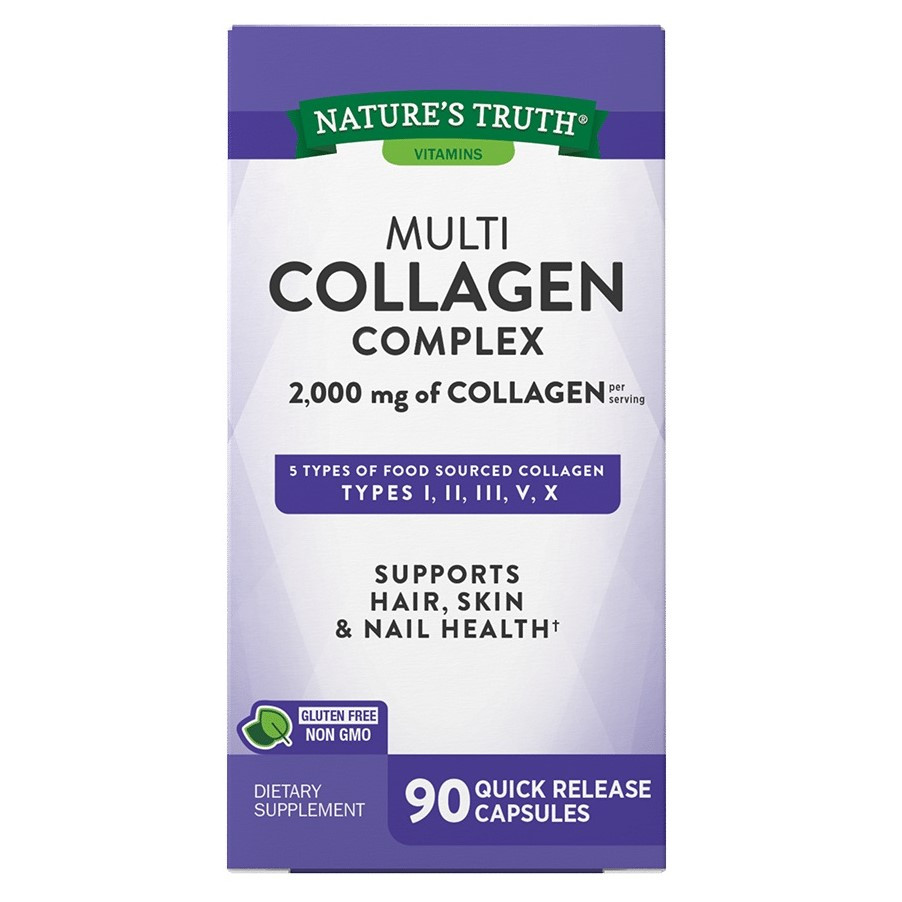 Коллаген Nature's Truth Multi Collagen Complex 2000 мг на порцию 90 капсул (Тип I, II, III, V, X) - фото 6 - id-p1487701797