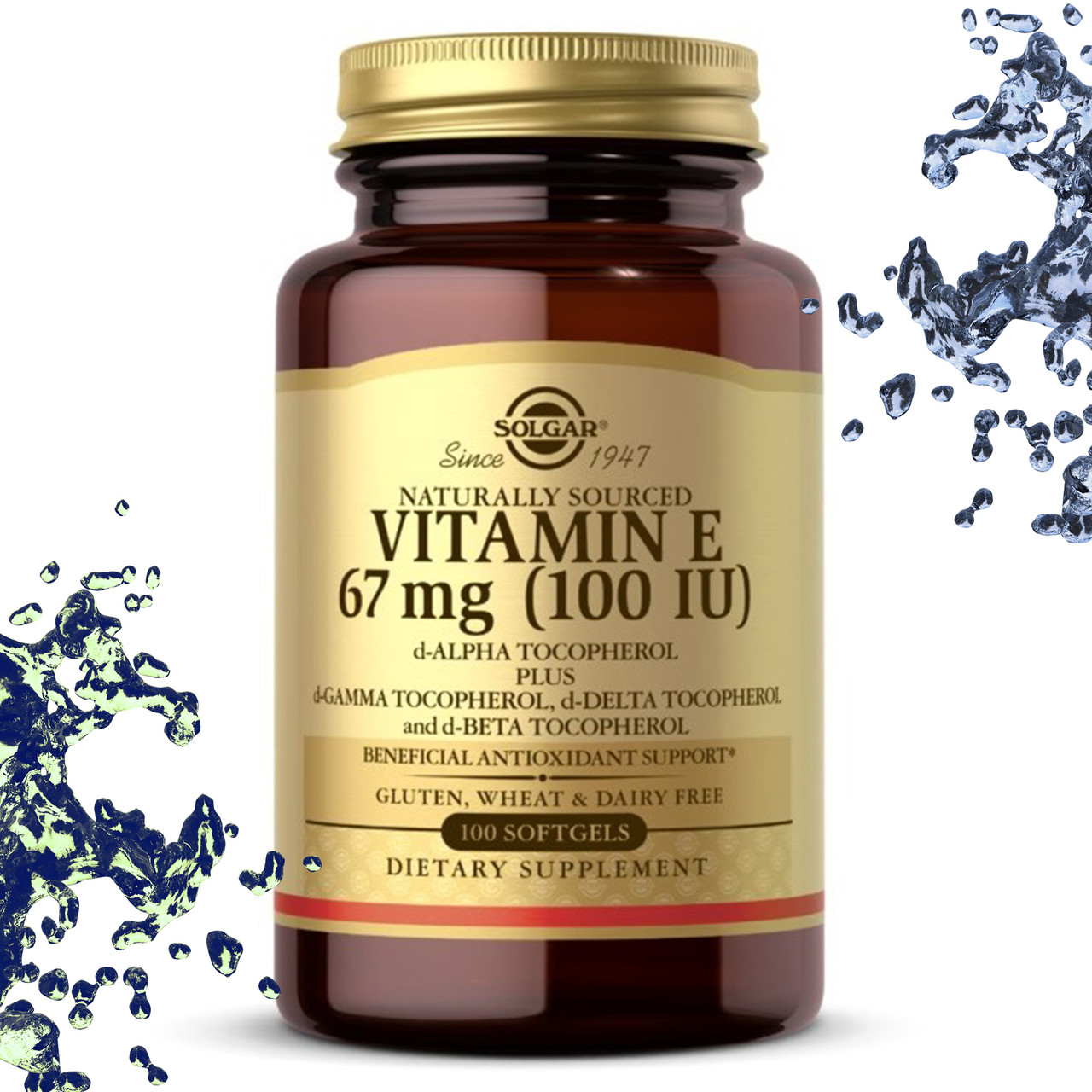 Вітамін Е SOLGAR Vitamin E 67 мг (100 IU) 100 гелевих капсул
