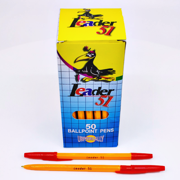 Ручка кулькова Leader Corvina червона паста 1мм арт. LR-51, фото 1