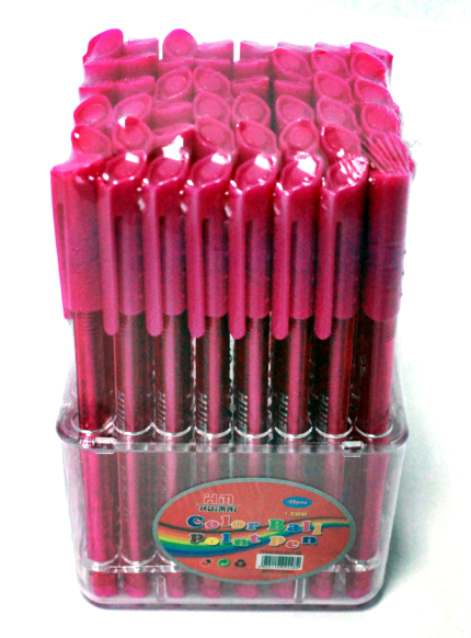 Ручка кулькова Leader малинова паста 0,5мм арт. 016706, фото 1